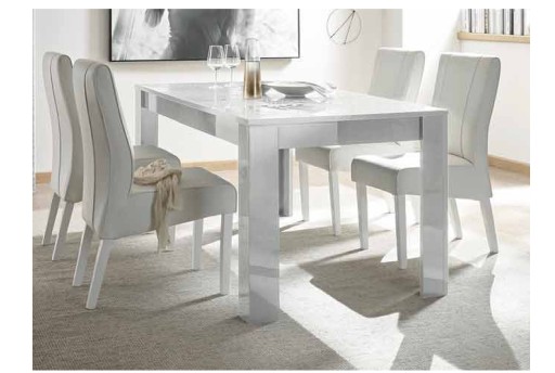 Anteprima di TAVOLO MIRO FISSO BIANCO LUCIDO SERIGRAFATO