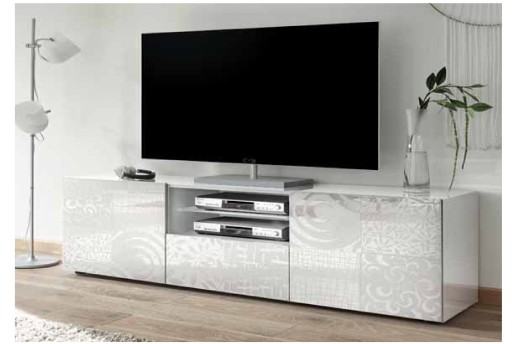 Anteprima di PORTA TV MIRO BIANCO LUCIDO SERIGRAFATO