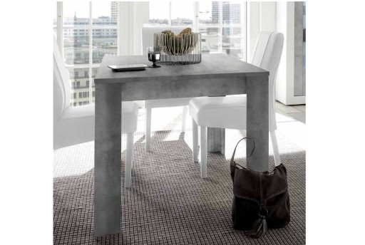 Anteprima di TAVOLO ALLUNGABILE URBINO BIANCO LUCIDO/CEMENTO