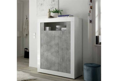 Anteprima di COLONNA URBINO BIANCO LUCIDO/CEMENTO