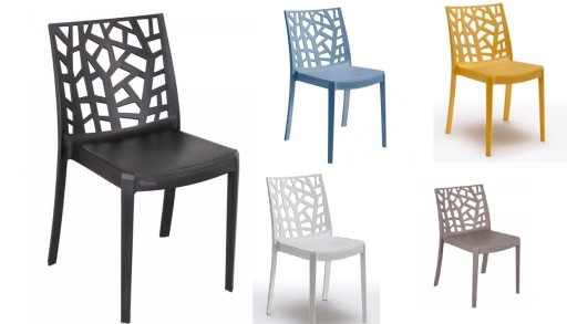 Anteprima di sedia Matrix in polipropilene da interno/esterno impilabile