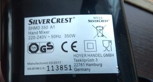 Anteprima di Ingranaggio per sbattitore manuale Silvercrest SHMD 350 A1 (46)